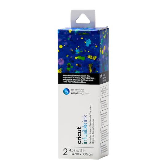Cricut&#xAE; Infusible Ink&#x2122; 4.5&#x22; Transfer Sheets, Blue Paint Splash